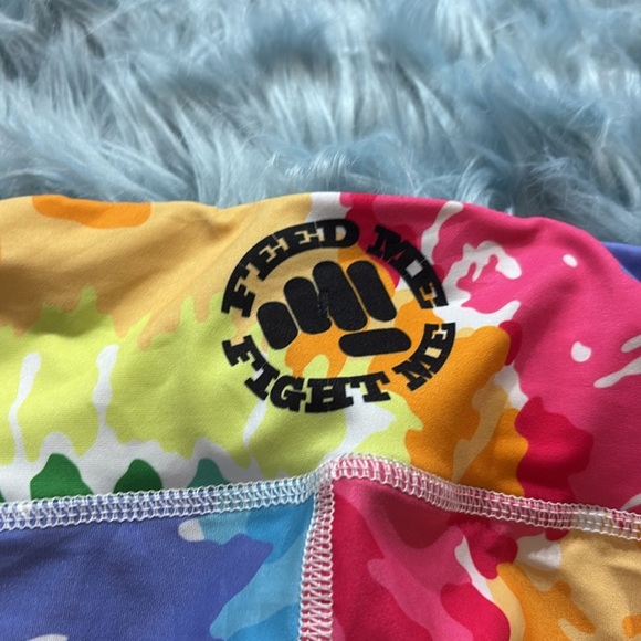 Feed Me Fight Me That 70’s Tie Dye Endurance Leggings sz XL - Picture 9 of 9